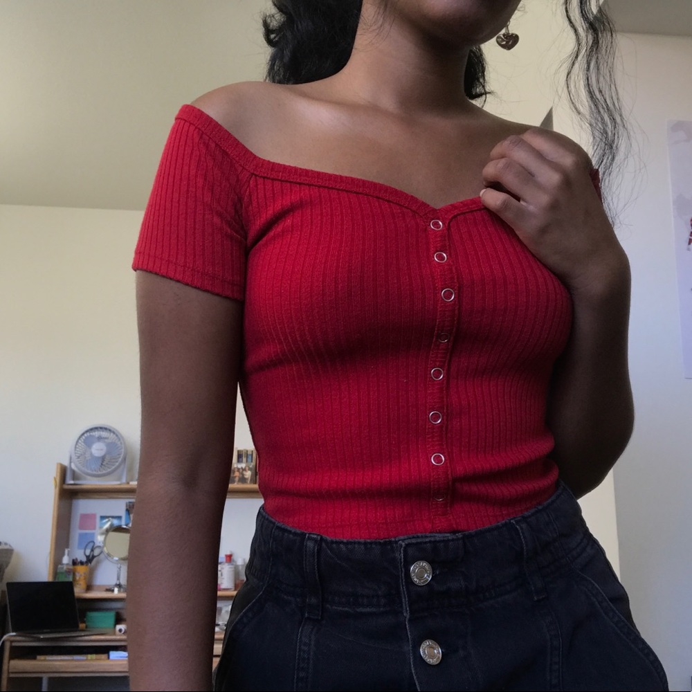 Off the Shoulder Crop Top